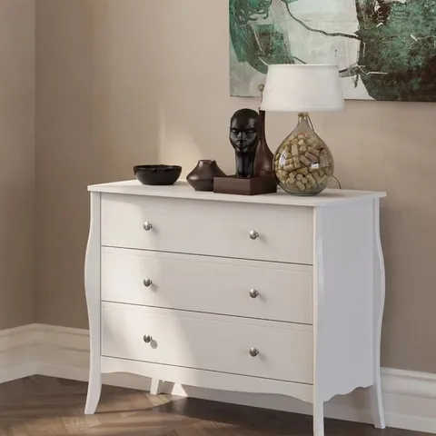BOXED AALIA 3 DRAWER CHEST OF DRAWERS W 96.5cm