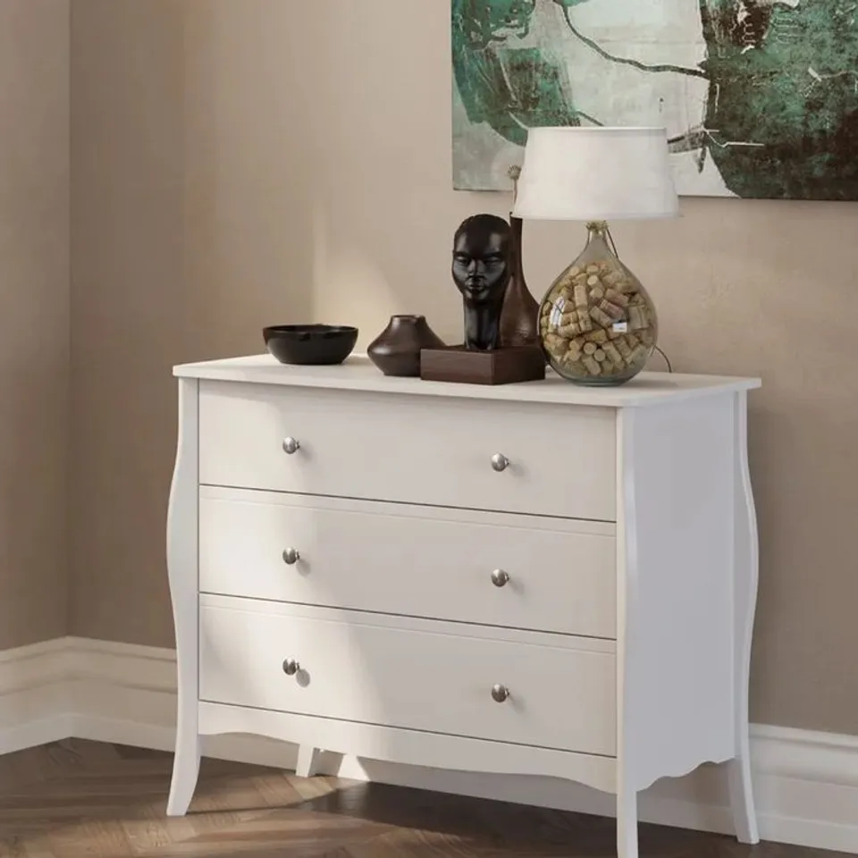 BOXED AALIA 3 DRAWER CHEST OF DRAWERS W 96.5cm