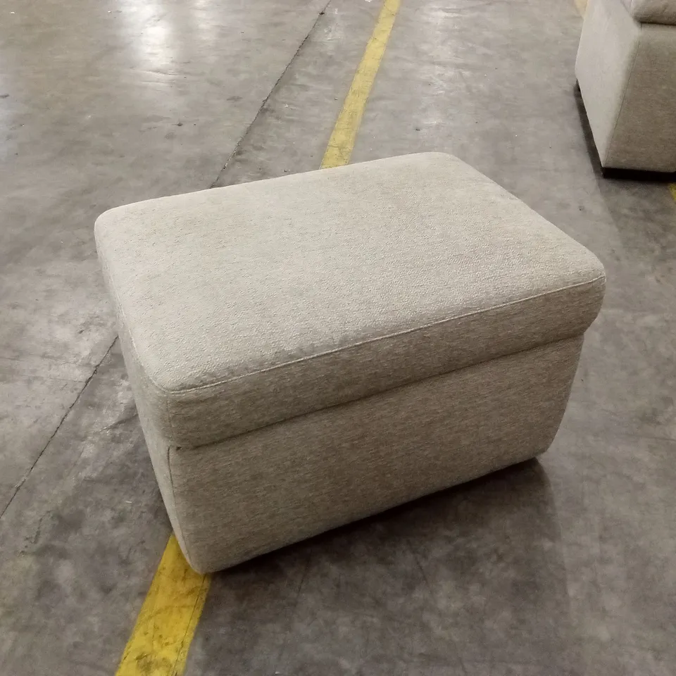 QUALITY DESIGNER ITALIAN MADE RICCARDO FABRIC CORNER SOFA WITH FOOTSTOOL - BEIGE 