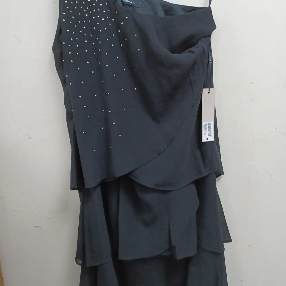 ROMAN BLACK HOTFIX DRESS - 14