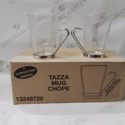 BOXED BORGONOVO TAZZA MUG CHOPE APPROXIMATELY 6