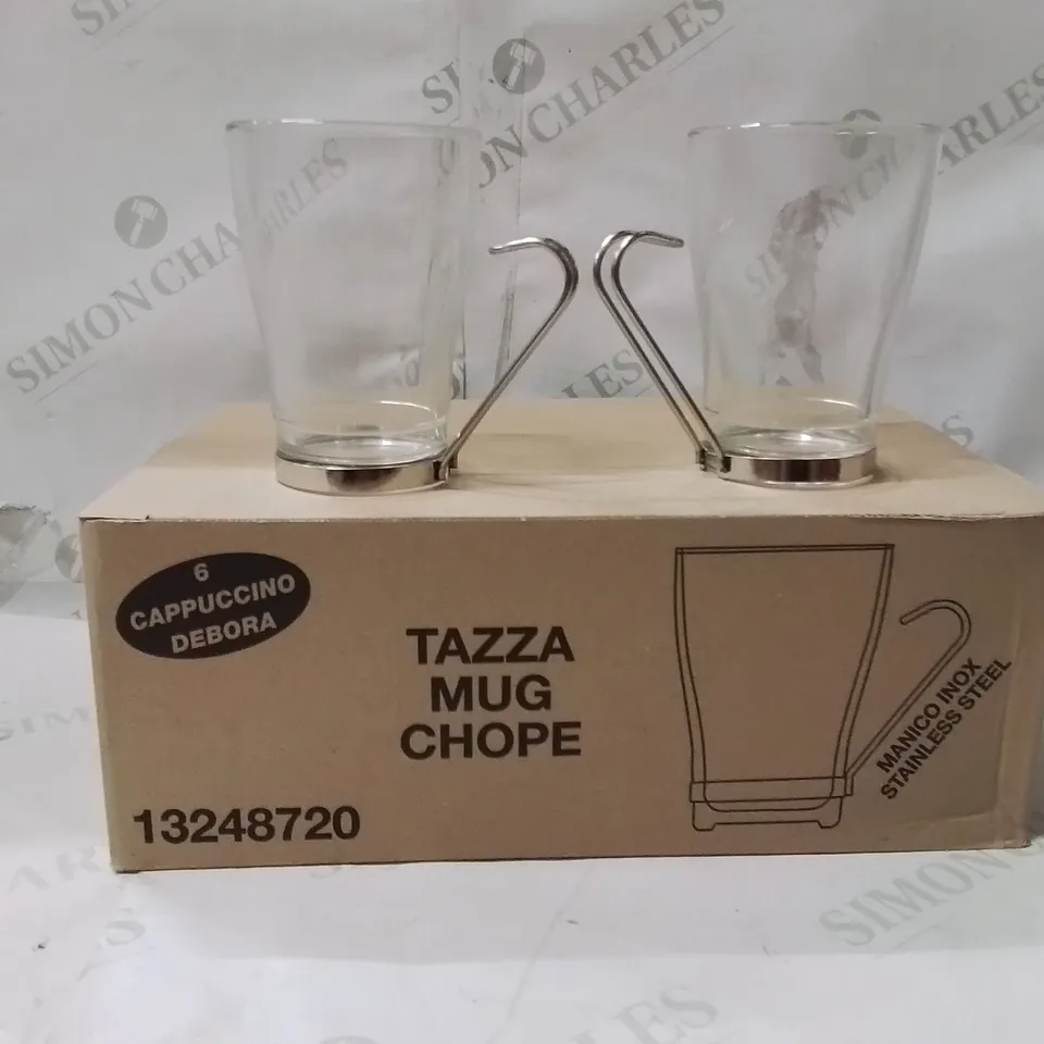 BOXED BORGONOVO TAZZA MUG CHOPE APPROXIMATELY 6