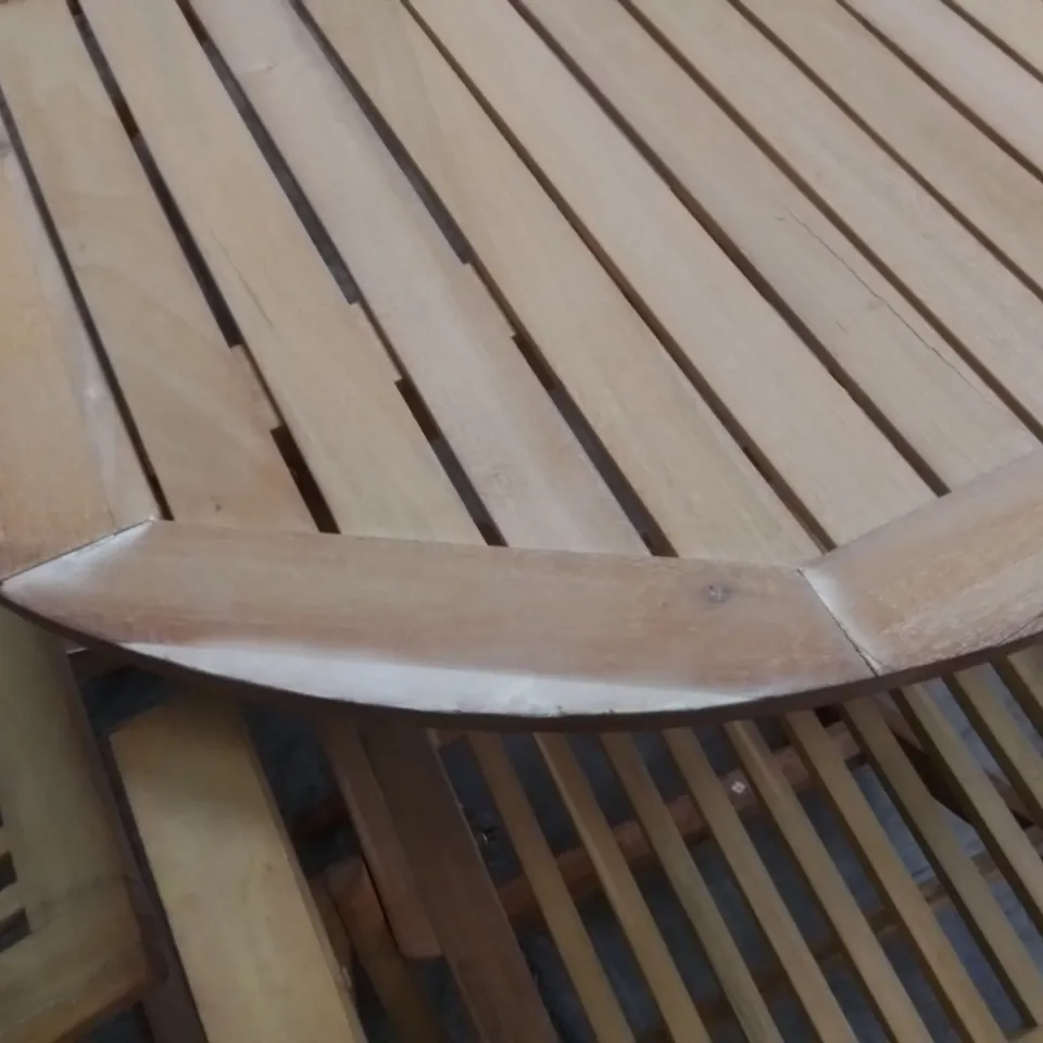 OUTDOOR WOODEN GARDEN TABLE SET WITH 6 CHAIRS 