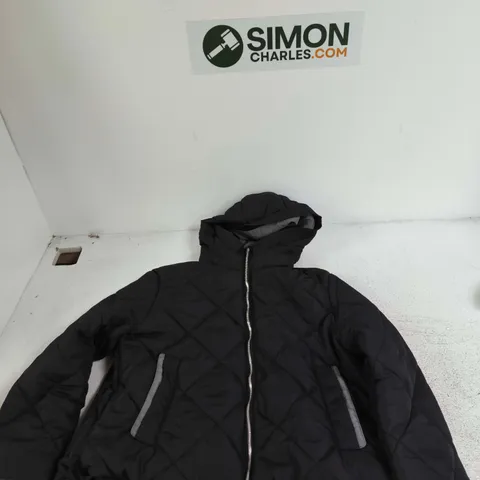 CHARLOTTE WEST WOMEN'S QUILTED HOODED JACKET β BLACK, UK SIZE 16