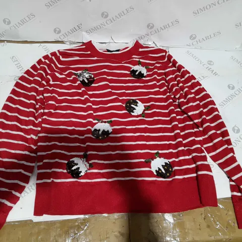 JOU MARIELLA JUMPER RED STRIPES SIZE 16