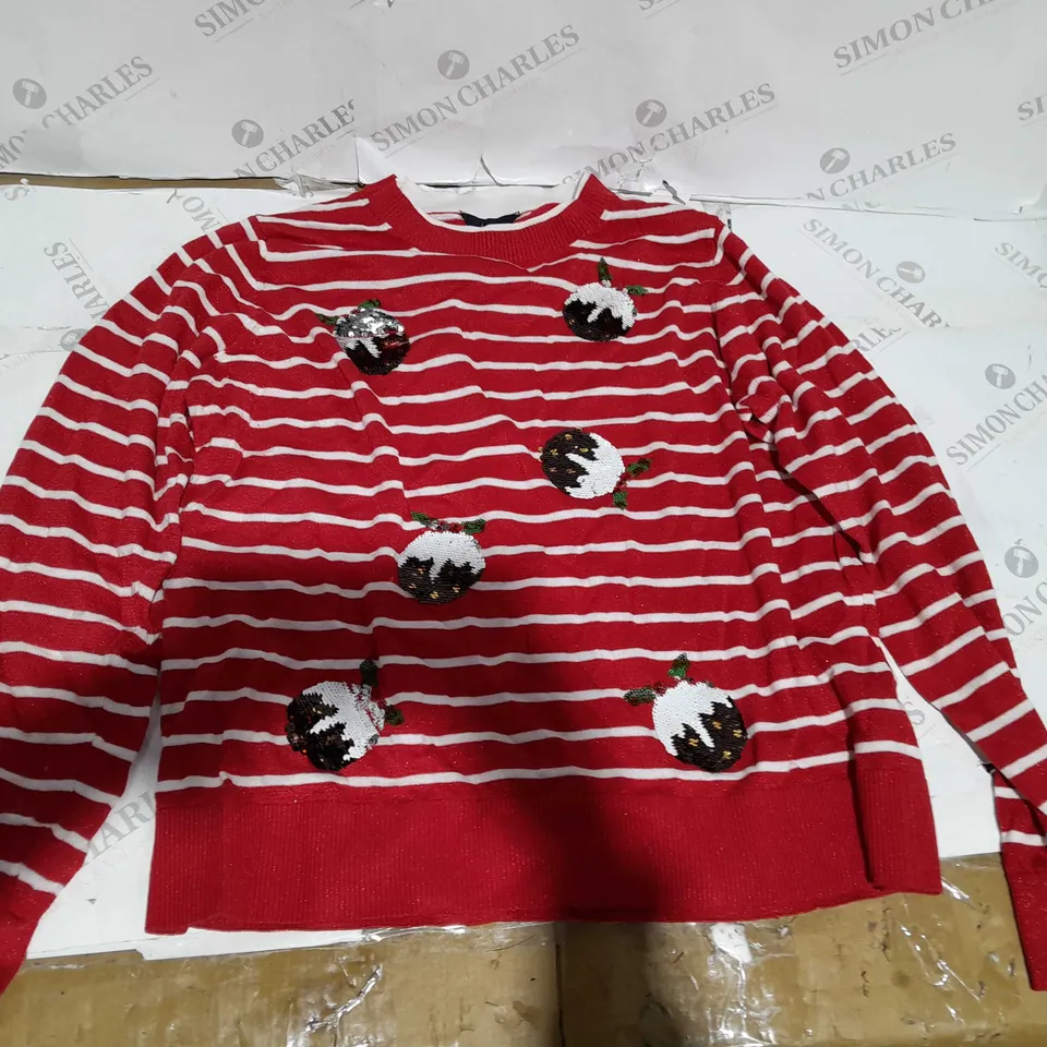 JOU MARIELLA JUMPER RED STRIPES SIZE 16