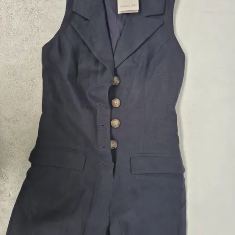 NOBODY'S CHLID TAILORED PLAYSUIT IN NAVY SIZE UK 4