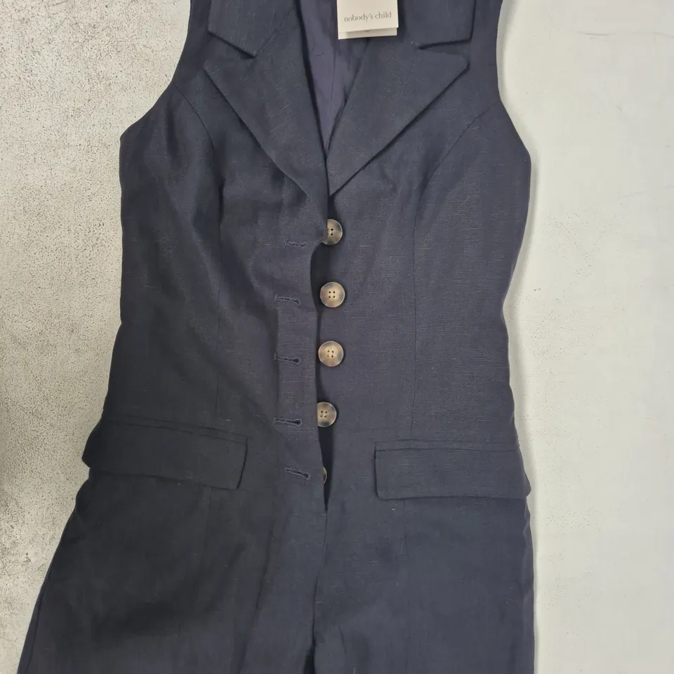 NOBODY'S CHLID TAILORED PLAYSUIT IN NAVY SIZE UK 4