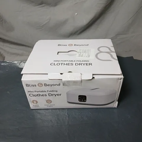 BLISS AND BEYOND MINI PORTABLE CLOTHES DRYER BOXED