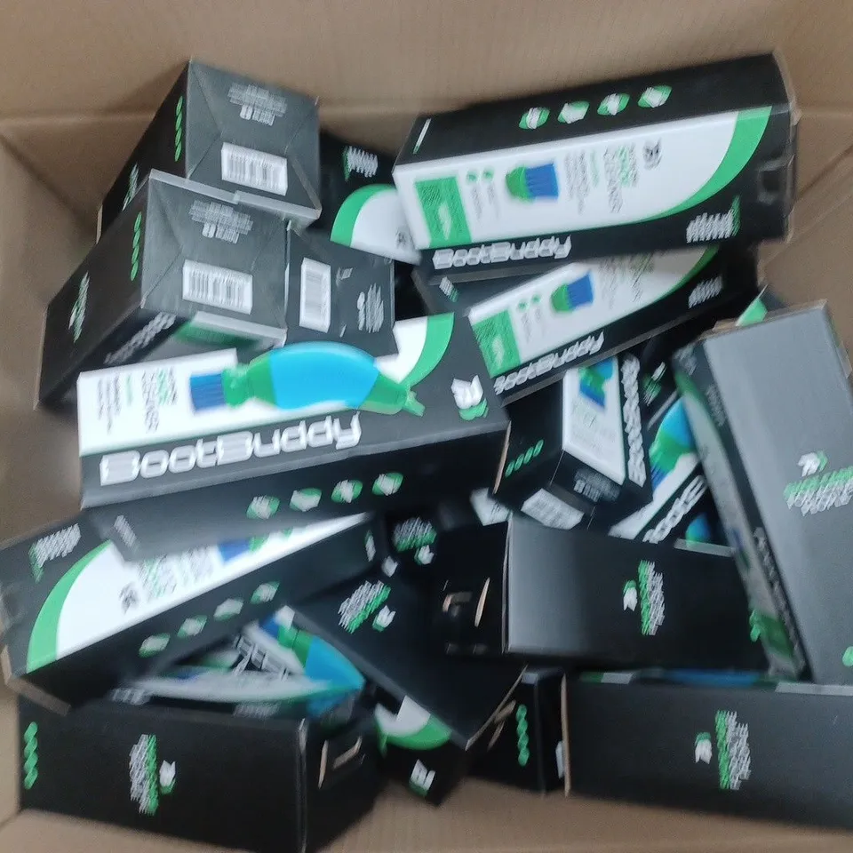 APPROXIMATELY 25 BOXED BOOT BUDDY ALL-IN-ONE SHOE CLEANERS