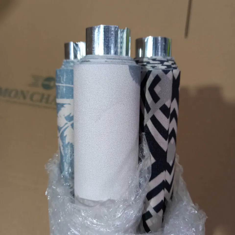 BLACKOUT PRINTED ROLLERS, SET OF 3 (LINEAR, WILLOW, GEO)