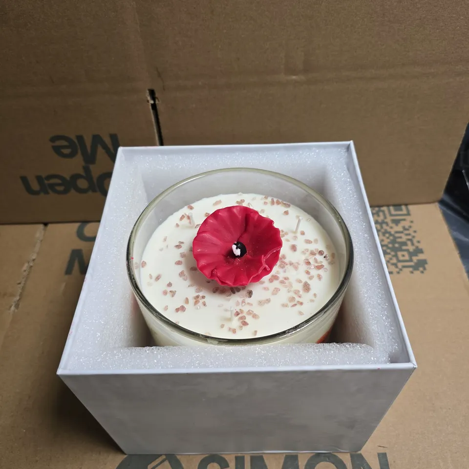 KIMBIE HOME POPPY FIELDS VIOLET/ROSE/MUSK 1.4KG CANDLE BOXED