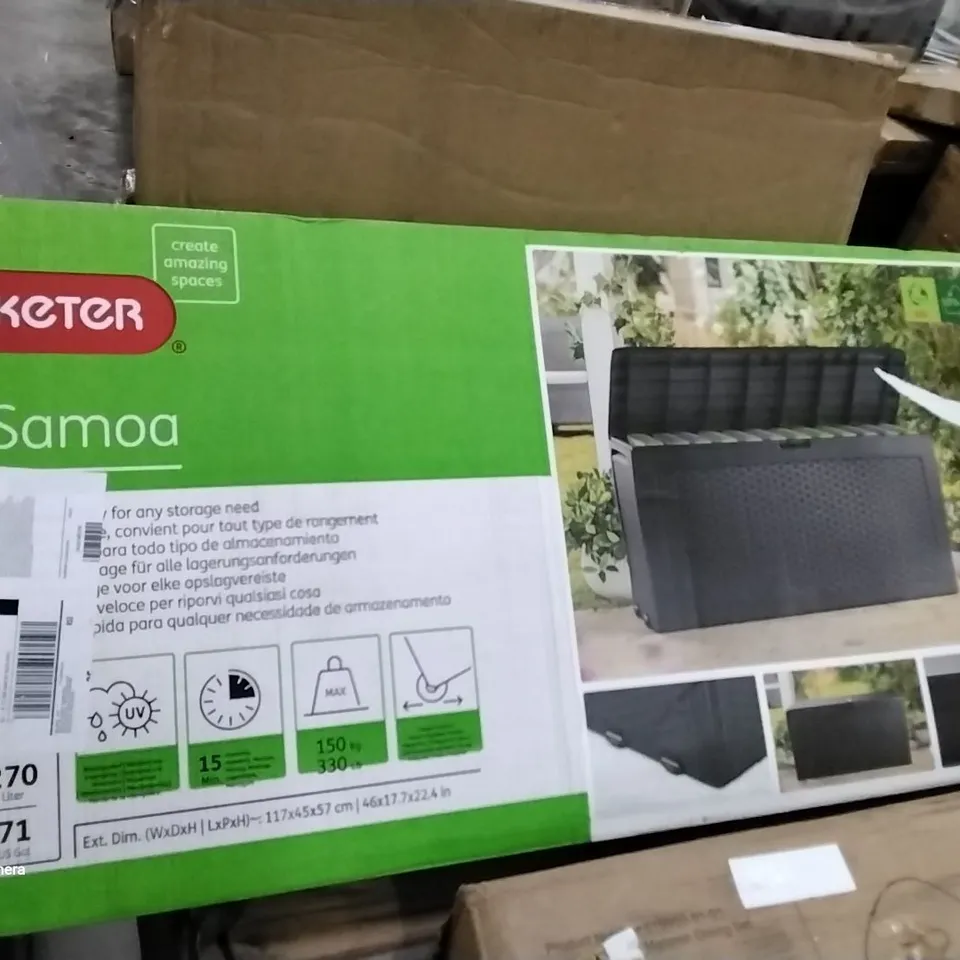 BOXED KETER SAMOA STORAGE BENCH
