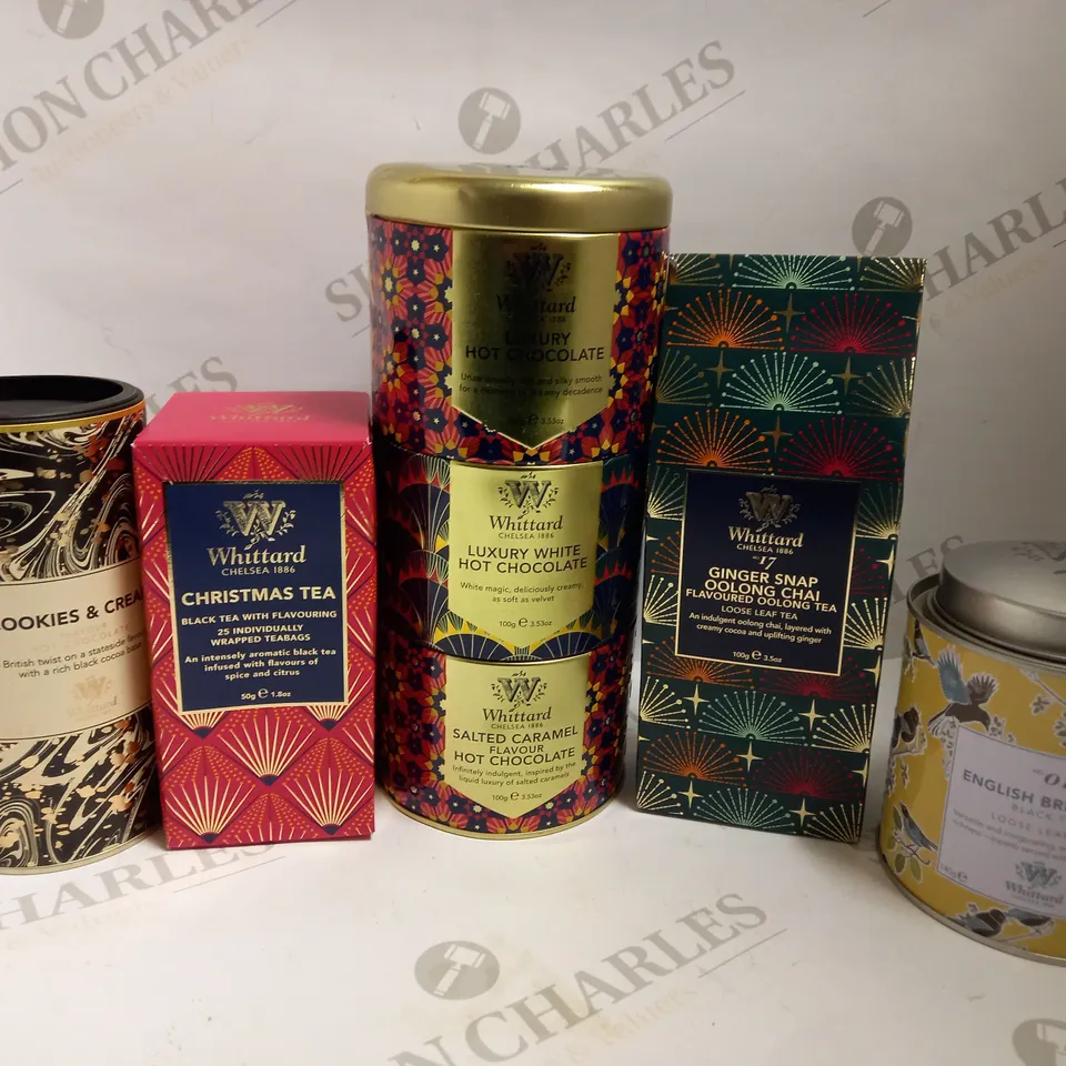 BOX OF APPROX 8 ITEMS TO INCLUDE ASSORTED WHITTARD HOT CHOCOLATE AND COFFEE 