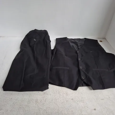 MEN'S BLACK SUIT SET – JACKET, WAISTCOAT & TROUSERS (SLIM FIT) – BY YOUTHUP