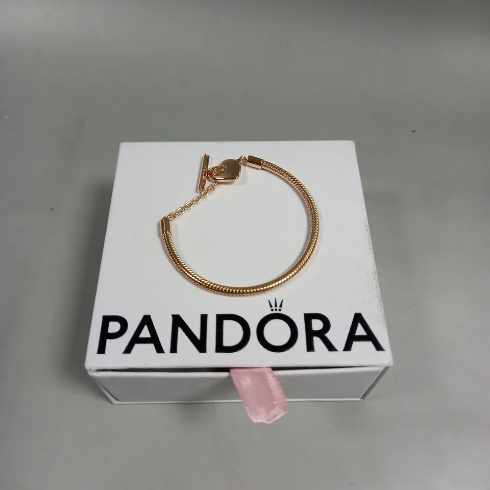 PANDORA ROSE GOLD CHARM BRACELET 
