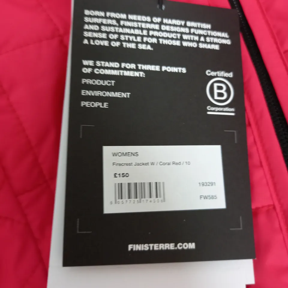 FINISTERRE FIRECREST JACKET SIZE 10