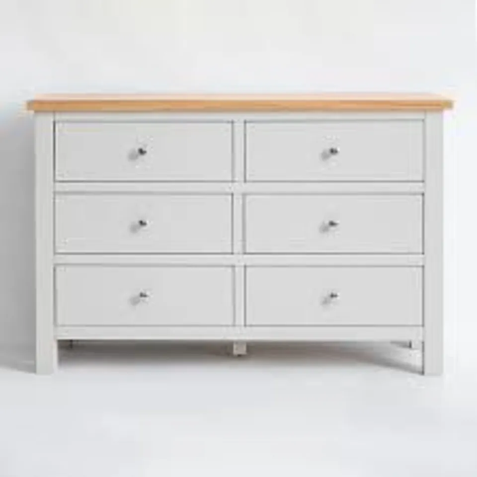 BOXED RUBIO 6 DRAWER CHEST- CREAM