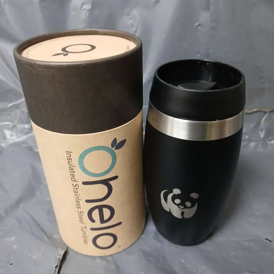 BOXED OHELO PANDA PRINT INSULATED STAINLESS STEEL TUMBLER