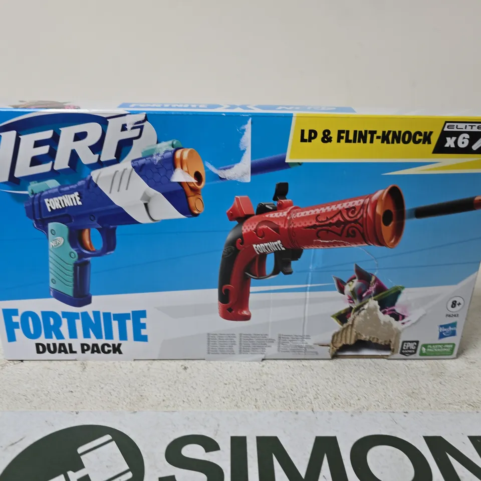 NERF FORTNITE DUAL PACK – TWO BLASTER SET (LP & FLINT-KNOCK)