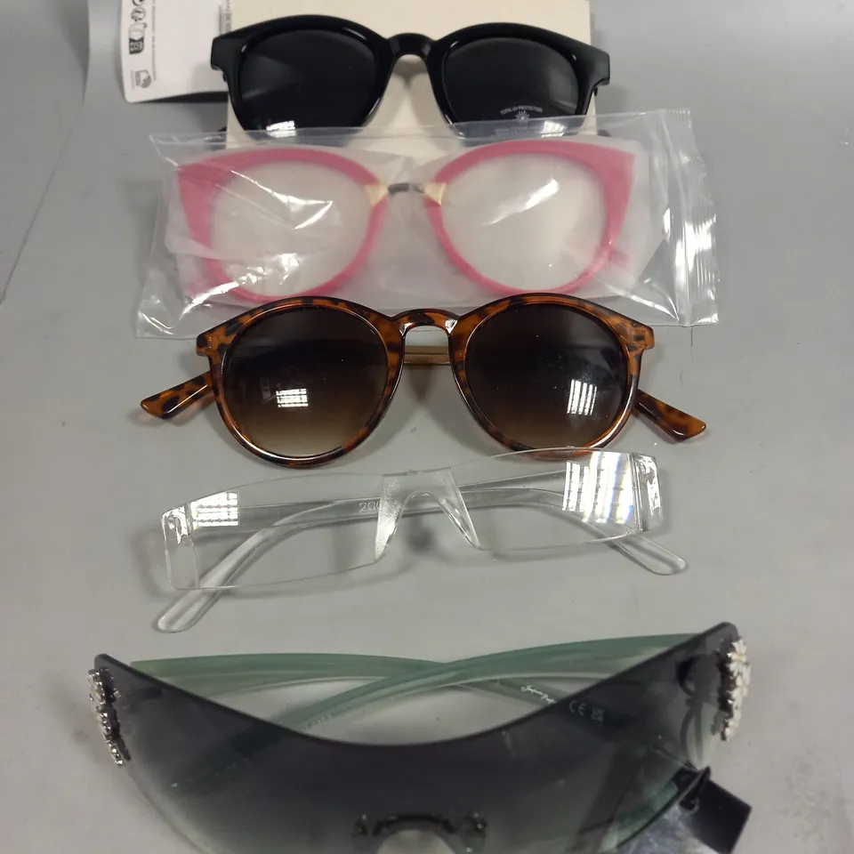 BOX OF APPROXIMATELY 15 ASSORTED GLASSES TO INCLUDE COMMITED, LONDON MOLE, GLASSES DIRECT ETC