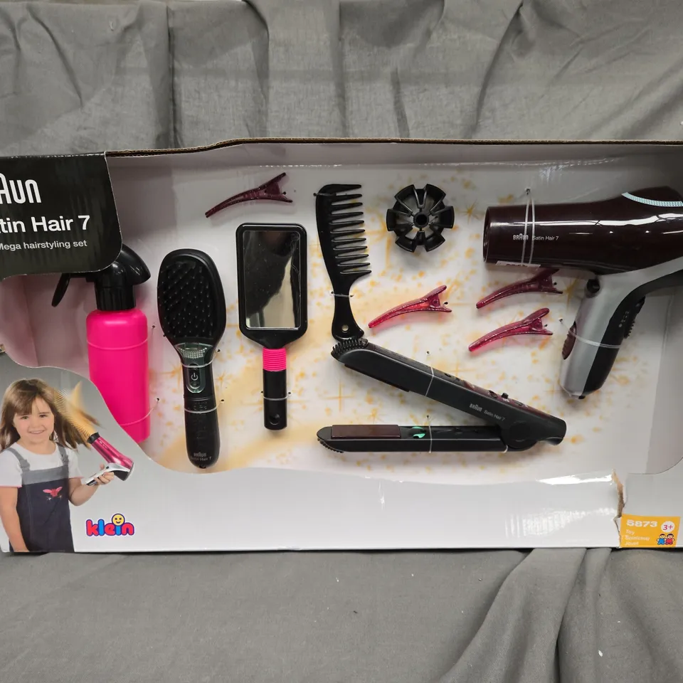 BOXED BRAUN MEGA HAIRSTYLING TOY GIFT SET RRP £34.99