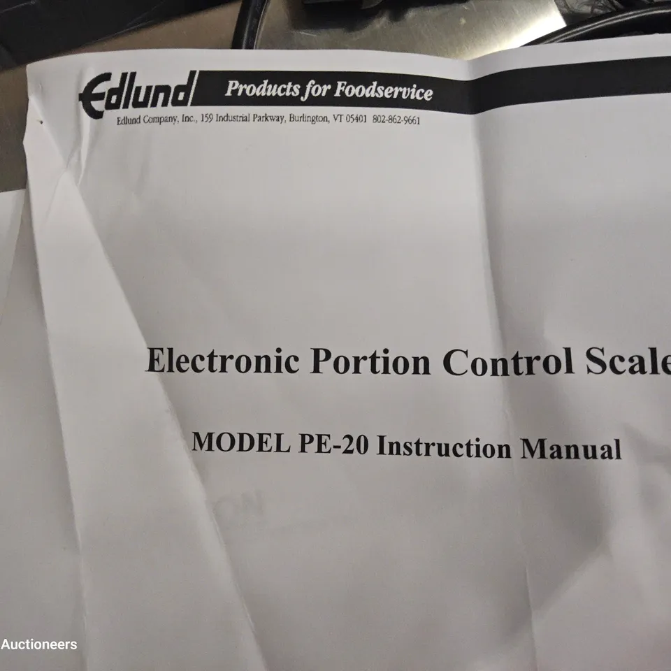 BOXED EDLUND ELECTRONIC PORTION CONTROL SCALES PE-20