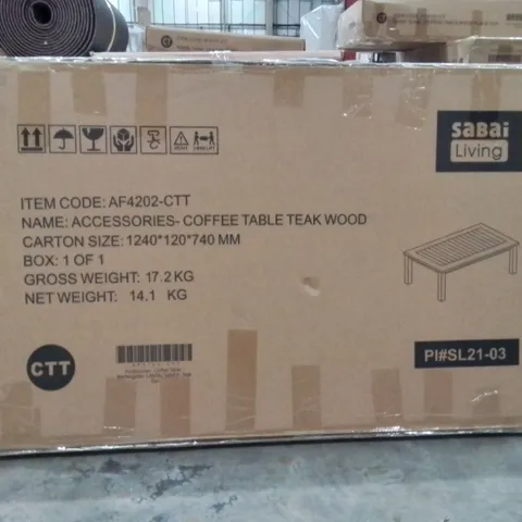 BOXED COFFEE TABLE -TEAKWOOD-