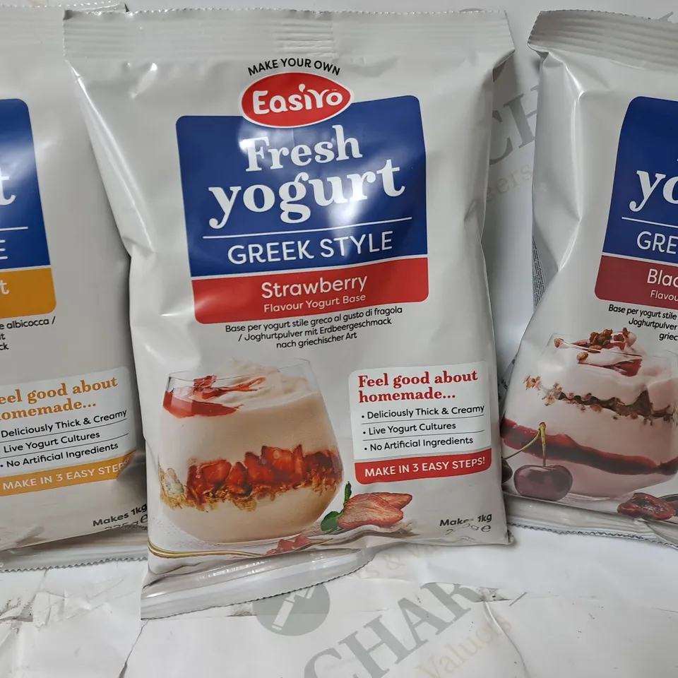 LOT OF 6 EASIRO FRESH POWERED  YOGURT GREEKS STYLE 
