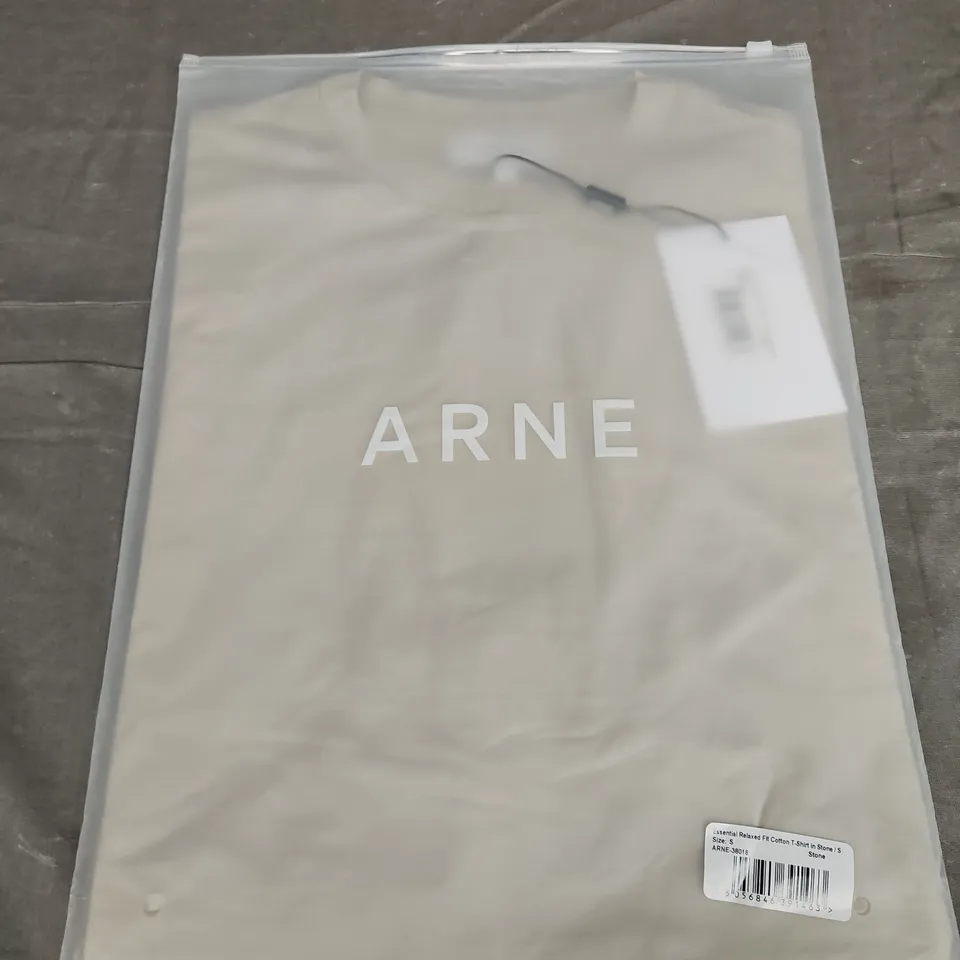 BAGGED ARNE ESSENTIAL RELAXED FIT COTTON T-SHIRT - SMALL