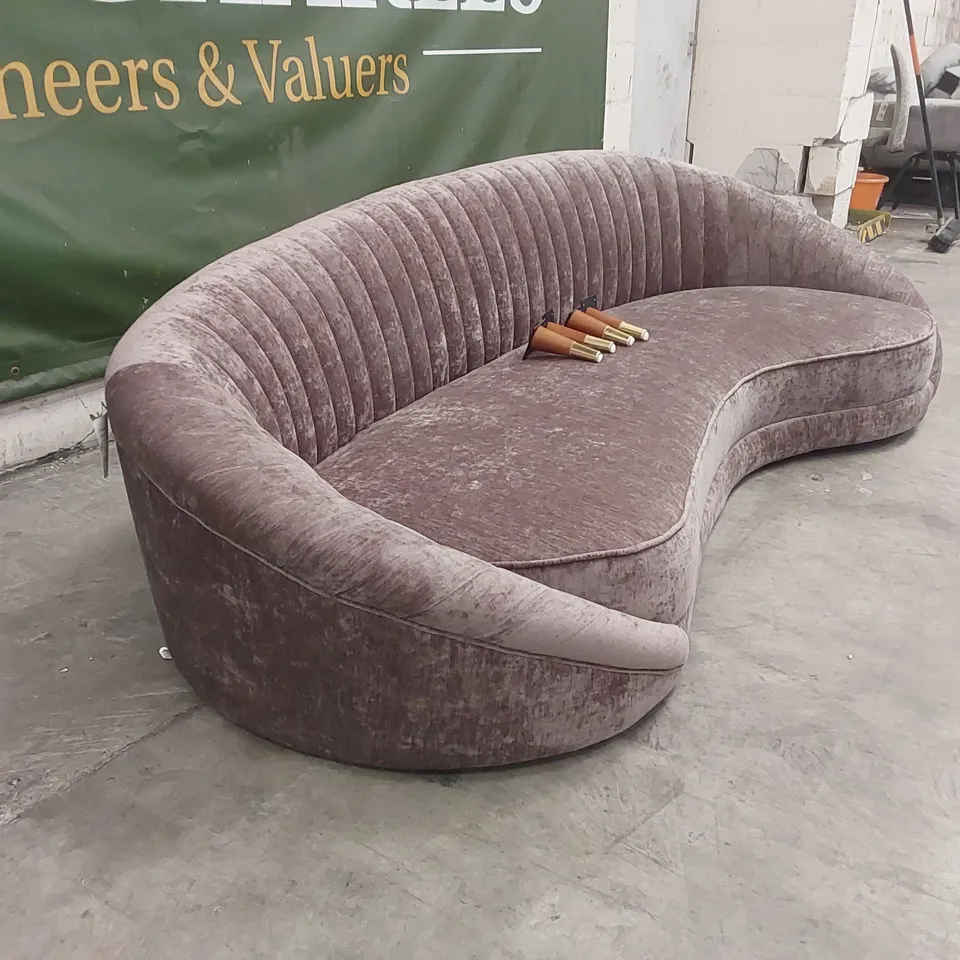 QUALITY DESIGNER VIVORUM VIOLA BROWN VELVET SOFA