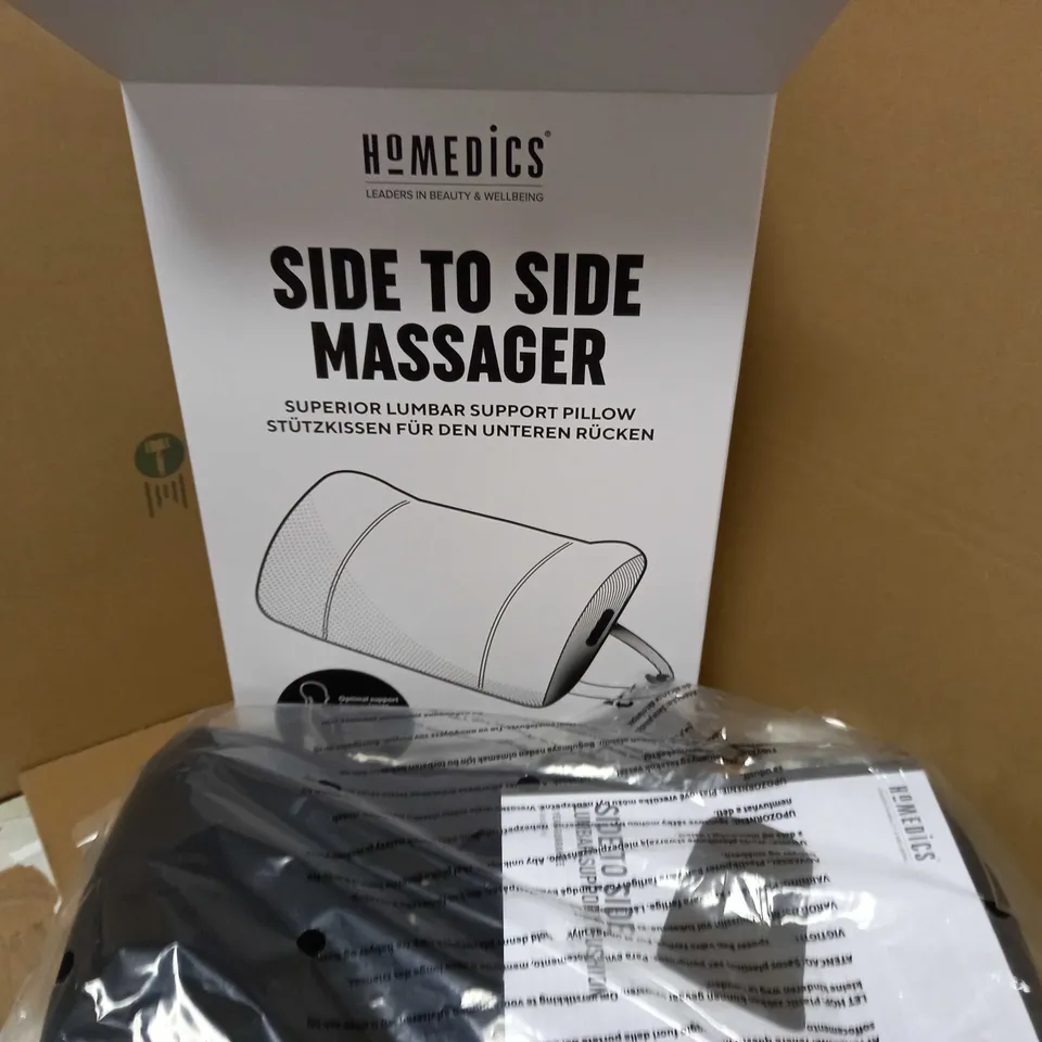 BOXED HOMEDICS SIDE TO SIDE MASSAGER SUPORT PILLOW