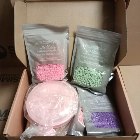 ACCUEILPORT WAX HEATER KIT WITH DEPILATORY WAX BEADS