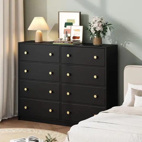 BOXED BIMLESH 114cm W 8 - DRAWER CHEST OF DRAWERS (1 BOX)