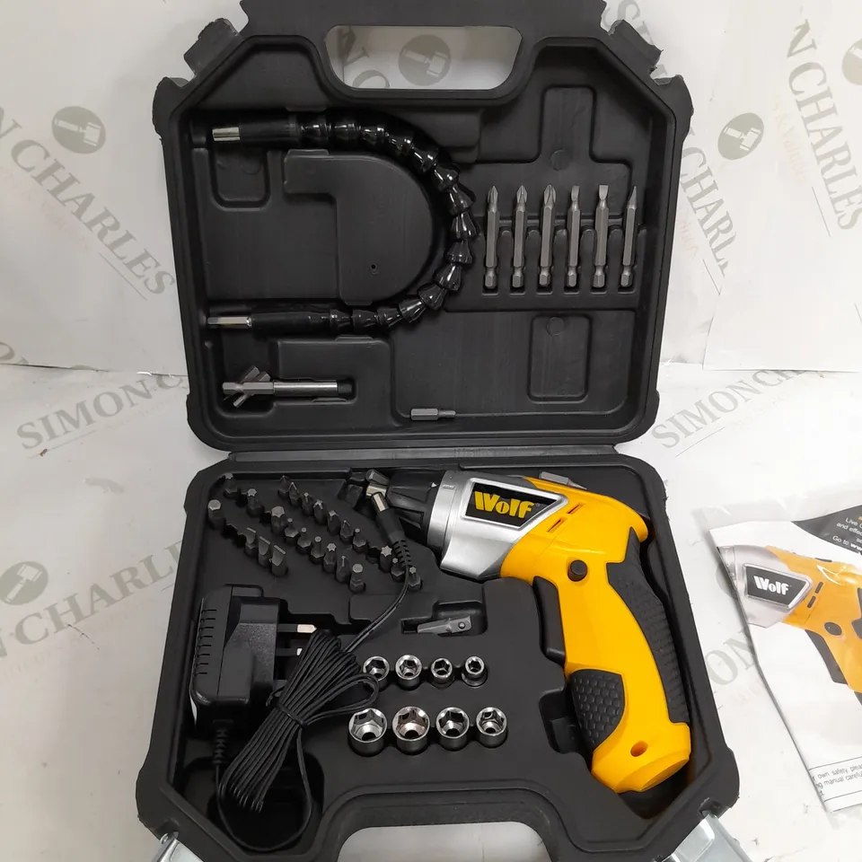 BOXED WOLF 3.6V CORDLESS SCREWDRIVER KIT