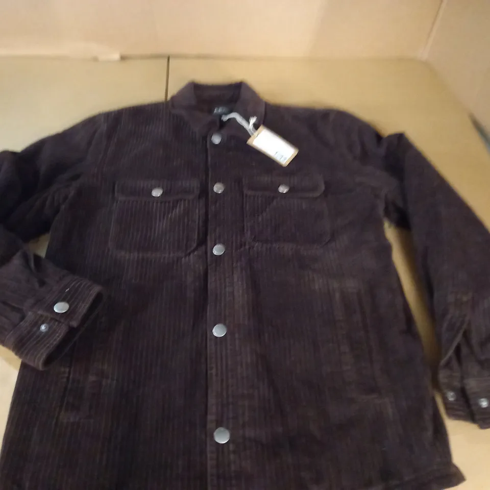 A.P.C BROWN CORD PADDED SHIRT - S