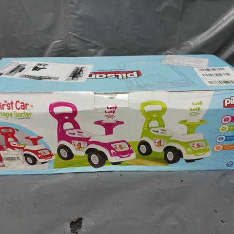 PILSAN MY FIRST CAR WITH SHAPE SORTER - PINK