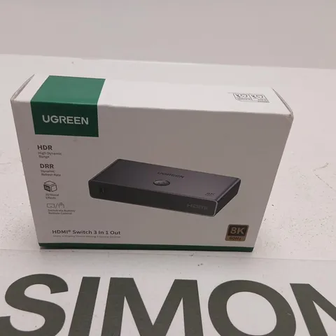 UGREEN HDMI SWITCH 3 IN 1 OUT – 8K/60HZ, BOXED