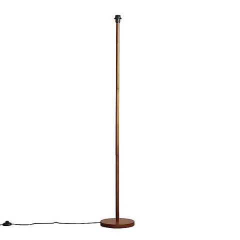 BOXED VALUELIGHTS HEATHER MODERN DARK WOOD FLOOR LAMP BASE