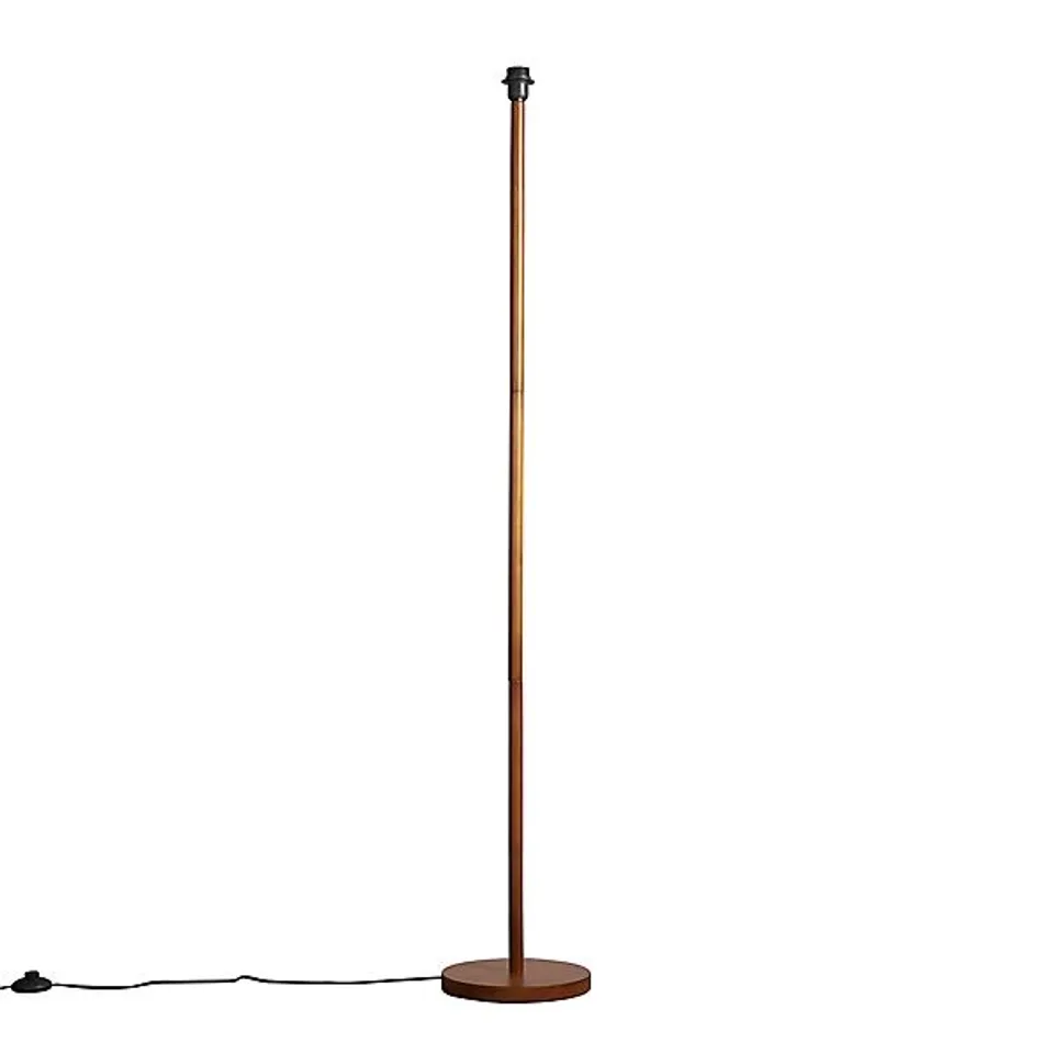 BOXED VALUELIGHTS HEATHER MODERN DARK WOOD FLOOR LAMP BASE