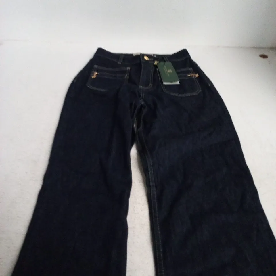 HOLLAND COOPER PREMIUM QUALITY DENIM JEANS – UK 8 (8L) – DARK INDIGO