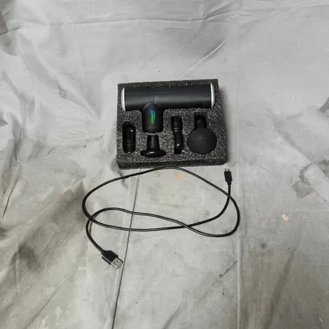 LIFEMAXX PERCUSSION MASSAGE GUN WITH ATTACHMENTS – BLACK