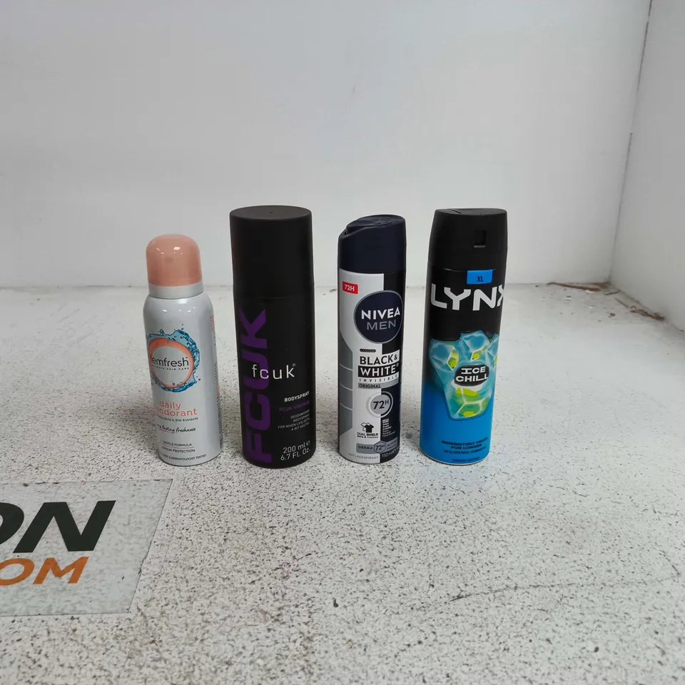 TOTE OF APPROXIMATELY 20 ASSORTED AEROSOL ITEMS TO INCLUDE LYNX, NIVEA MEN, FCUK ETC