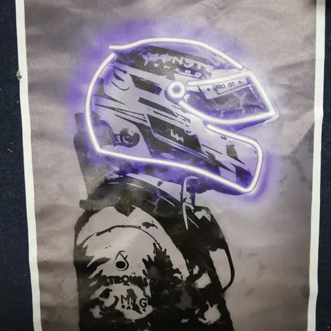 LEWIS HAMILTON NEON DESIGN ART CANVAS PRINT
