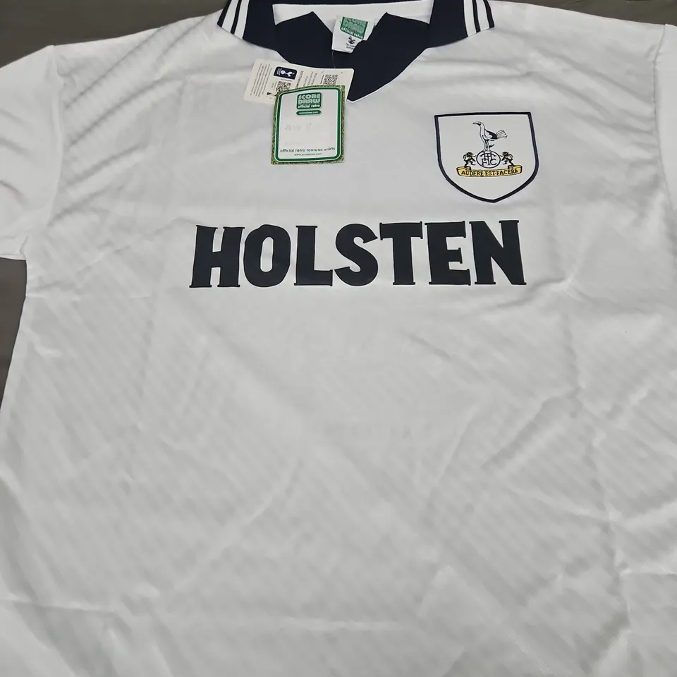 RETRO TOTTENHAM HOTSPURS HOME JERSEY - SIZE LARGE