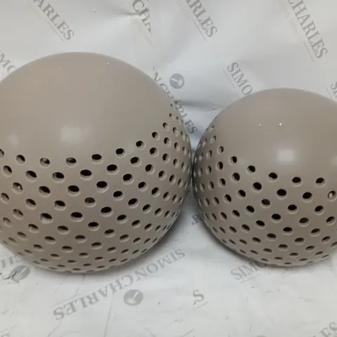 K BY KELLY HOPPEN SET OF 2 INDOOR OUTDOOR ORBS 25CM AND 30CM - TAUPE
