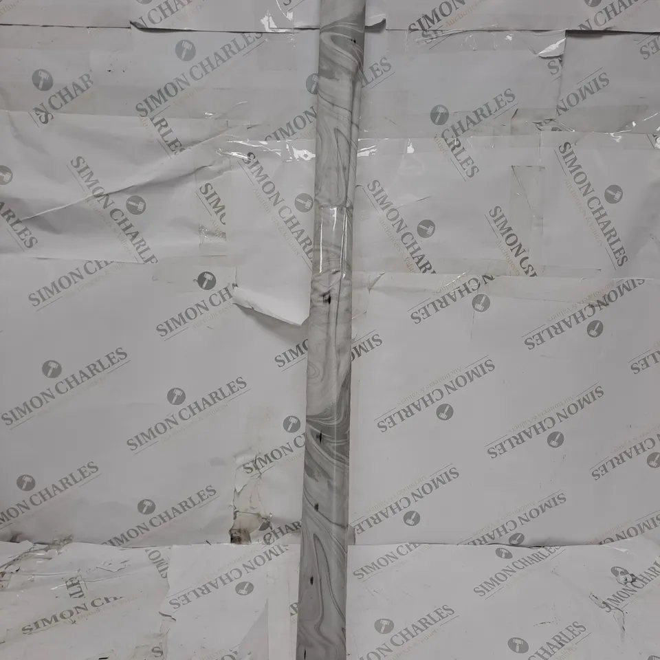 BOXED GREY MARBLE PRINTED BLACKOUT ROLLER BLIND 90X140CM RRP £25