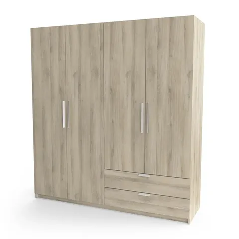 BOXED CRAIGWOOD 4 DOOR WARDROBE (3 BOXES)