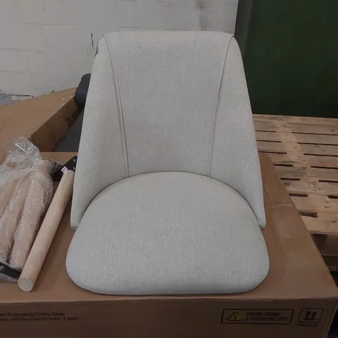 BOXED LAURA JAMES FABRIC DINING CHAIR