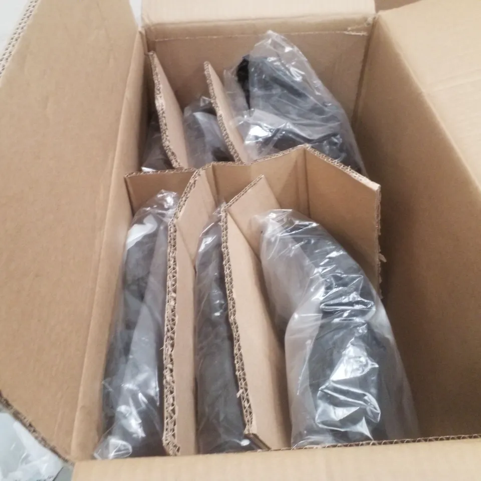 BOX CONTAINING APPROXIMATELY 6 PAIRS OF BRAND NEW SIMPLY BE BLACK PHOEBE WIDE SANDALS - SIZE 6